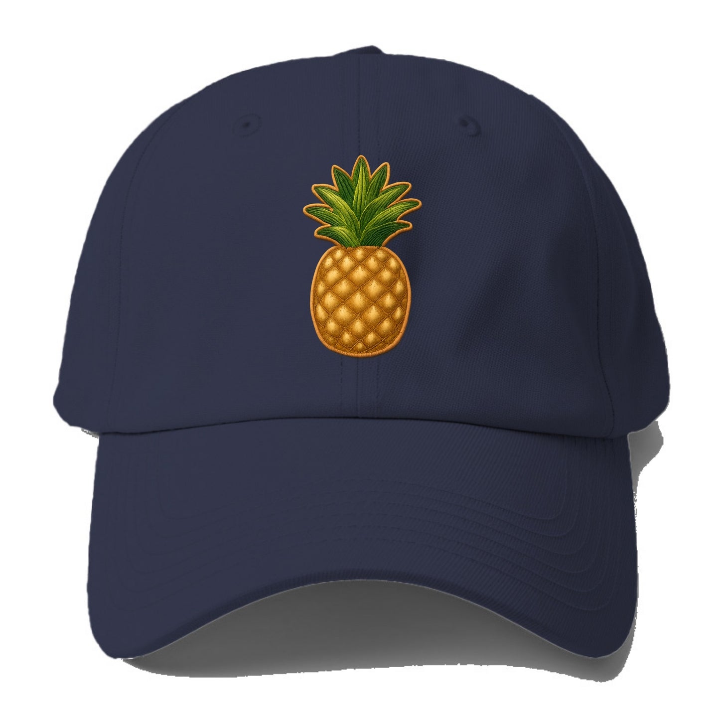 PINEAPPLE CROWN - tropical fruit in yellow and green , hospitality - Baseball Cap - Twilight Navy(Blue)