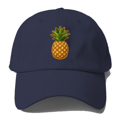 PINEAPPLE CROWN - tropical fruit in yellow and green , hospitality - Baseball Cap - Twilight Navy(Blue)