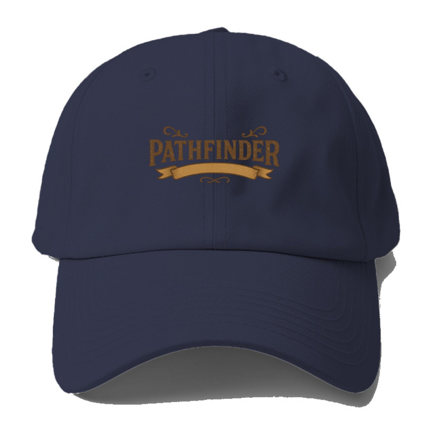 Bold typography design - "PATHFINDER" - finding the way, leading others - Baseball Cap - Twilight Navy(Blue)