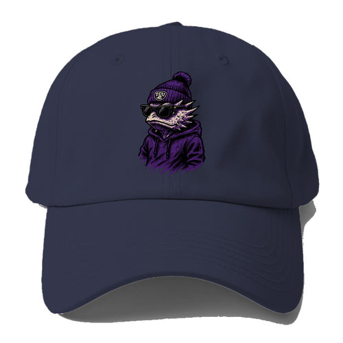 Fort Worth Horned Frog wearing TCU beanie with frog patch - Baseball Cap For Big Heads