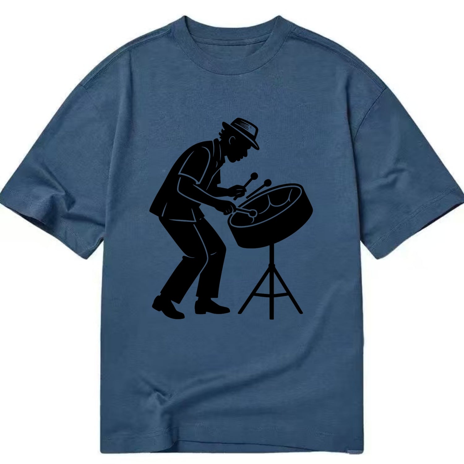 Steel drum player Caribbean rhythm - Classic T-shirt - Twilight Navy(Blue)
