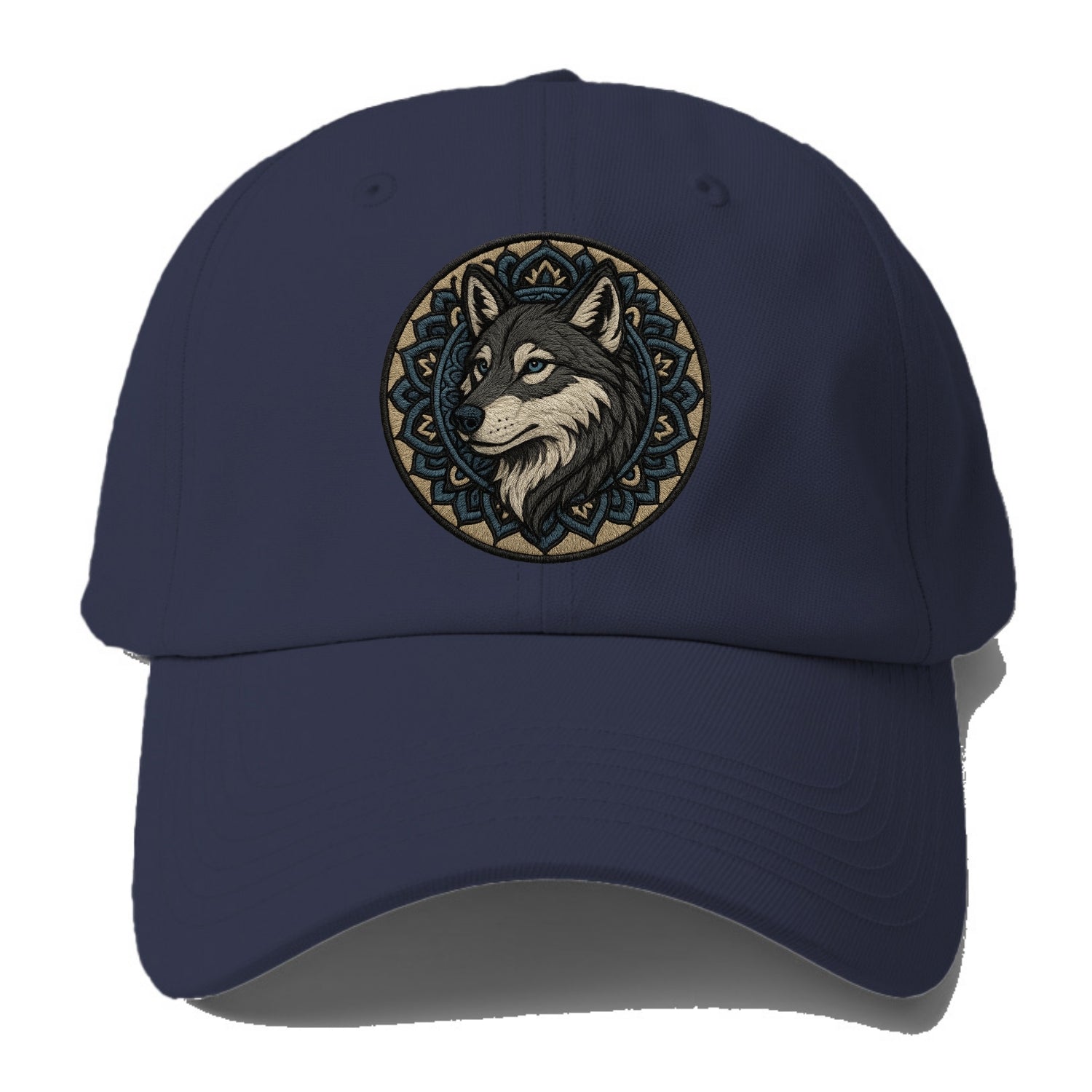 Mandala Wolf Pattern  - Baseball Cap - Twilight Navy(Blue)