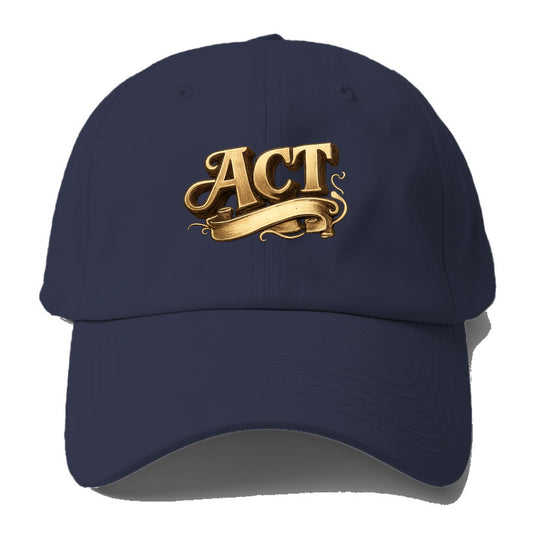 Bold typography design - "ACT" - take action, do something - Baseball Cap For Big Heads - Twilight Navy(Blue)
