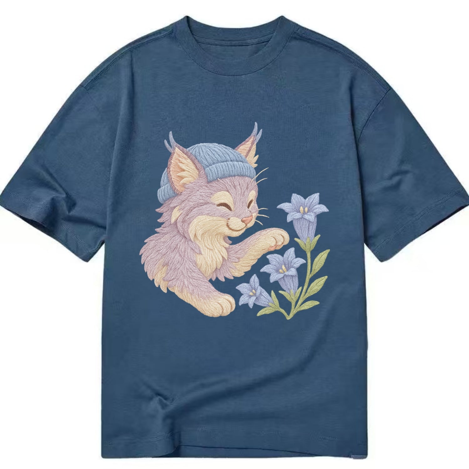 Lynx and Gentian  - Classic T-shirt - Twilight Navy(Blue)