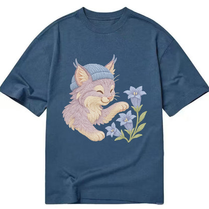 Lynx and Gentian  - Classic T-shirt - Twilight Navy(Blue)