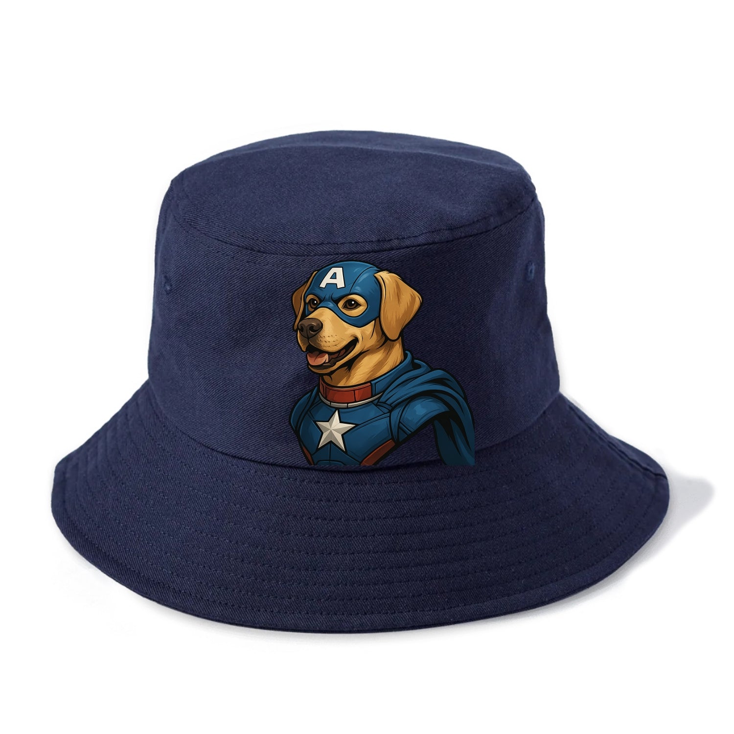 Labrador Patriotic Hero  - Bucket Hat - Twilight Navy(Blue)