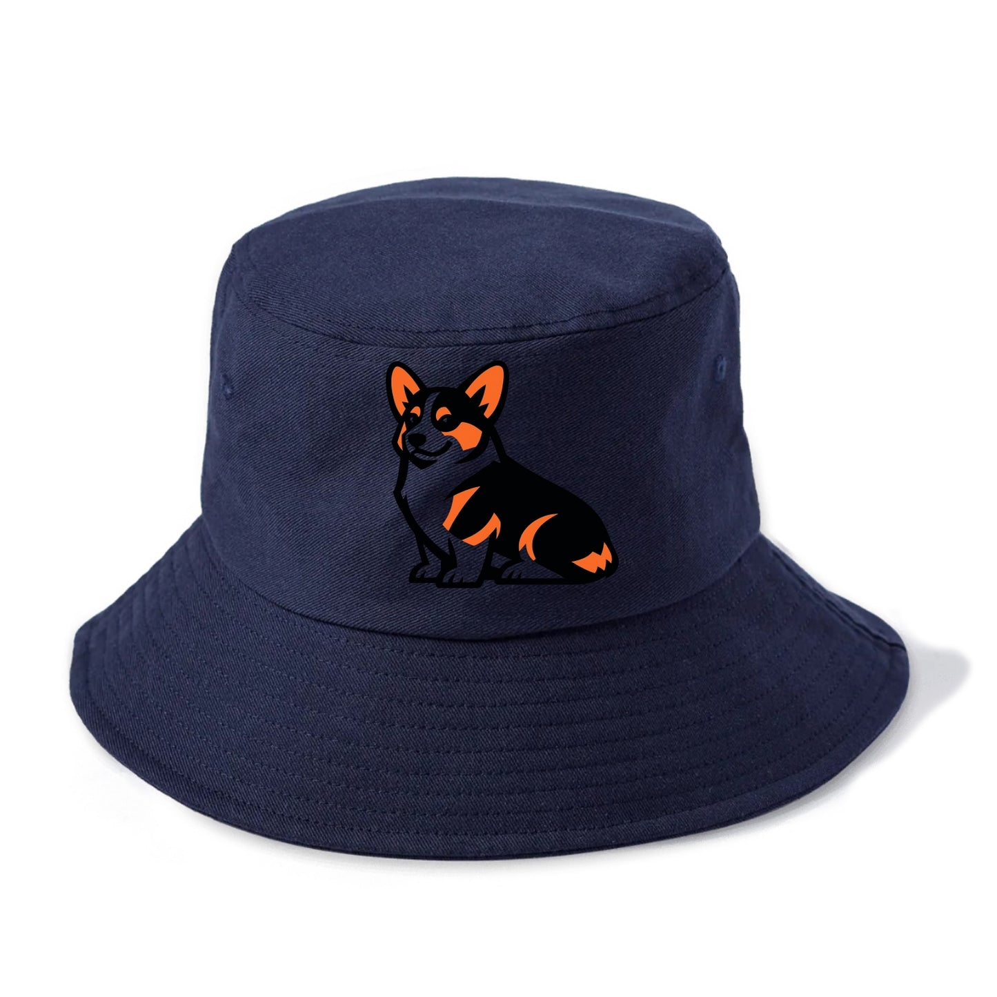 Tricolor Corgi Charm - Bucket Hat - Twilight Navy(Blue)
