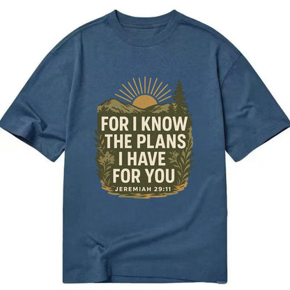Jeremiah 29:11 Sunrise - Classic T-shirt - Twilight Navy(Blue)