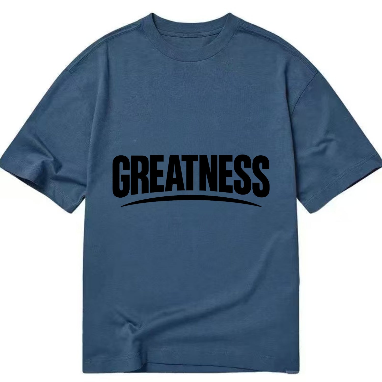 Bold typography design - "GREATNESS" - achieving excellence, reaching potential - Classic T-shirt - Twilight Navy(Blue)