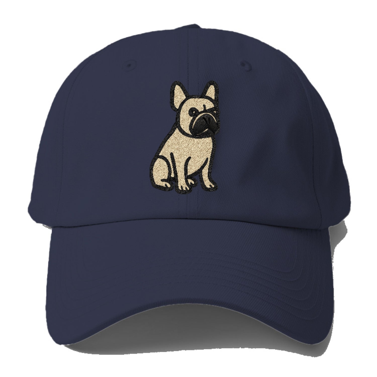 French Bulldog Fawn Colored Clean Sitting Pose Baseball Cap - Twilight Navy(Blue)