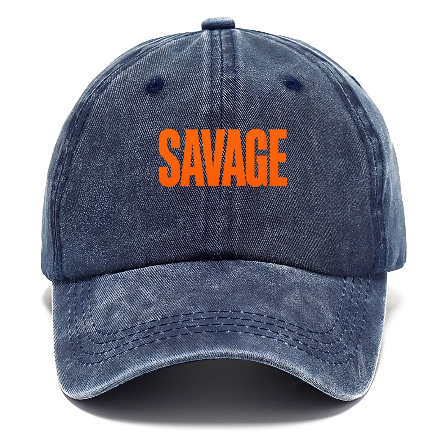 Bold typography design - "SAVAGE" - fierce attitude, taking no prisoners - Classic Cap - Twilight Navy(Blue)
