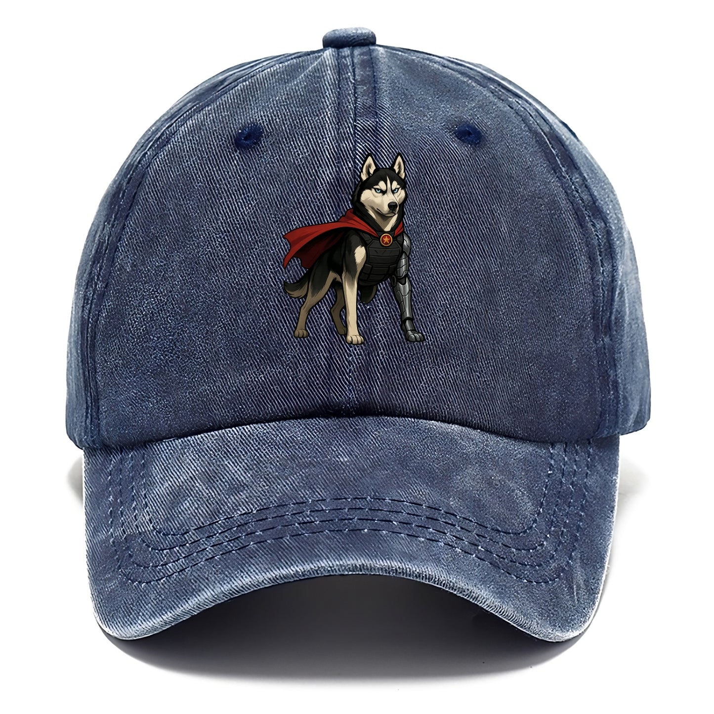 Siberian Husky Winter Soldier  - Classic Cap - Twilight Navy(Blue)