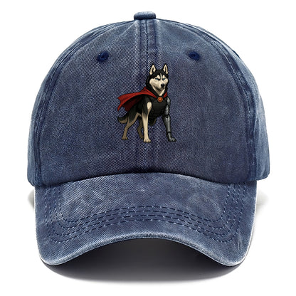 Siberian Husky Winter Soldier  - Classic Cap - Twilight Navy(Blue)