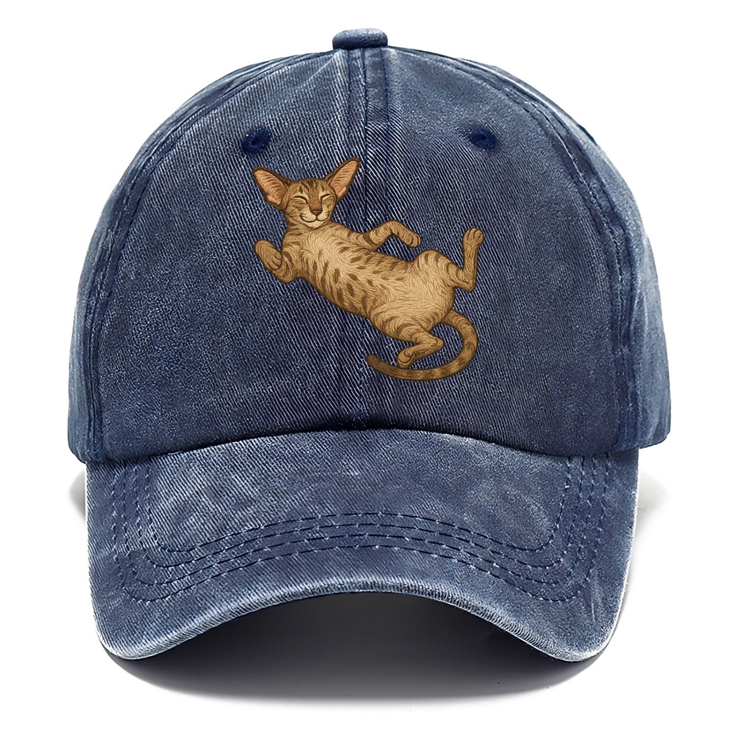 Oriental Shorthair  fully relaxed sprawl Classic Cap - Twilight Navy(Blue)
