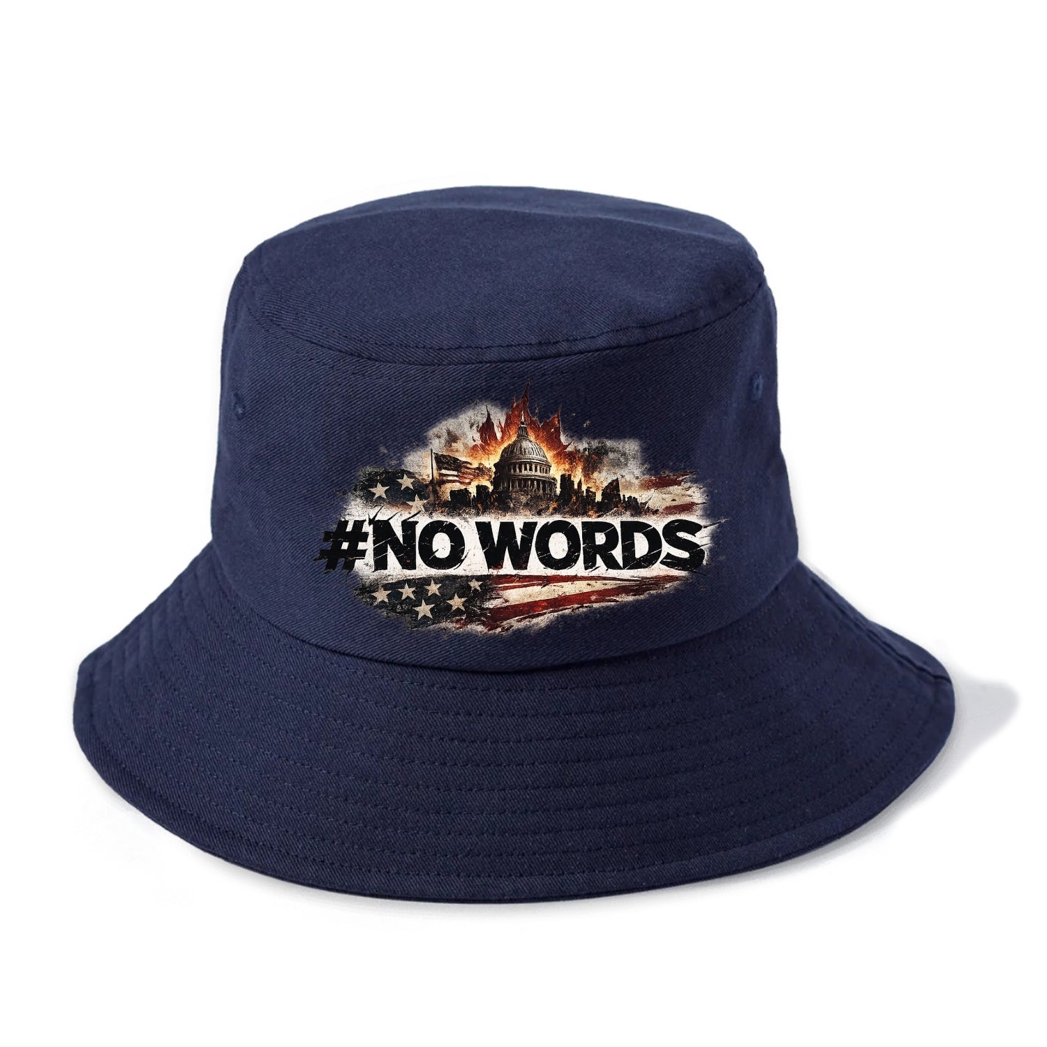 No Words! - Bucket Hat - Twilight Navy(Blue)
