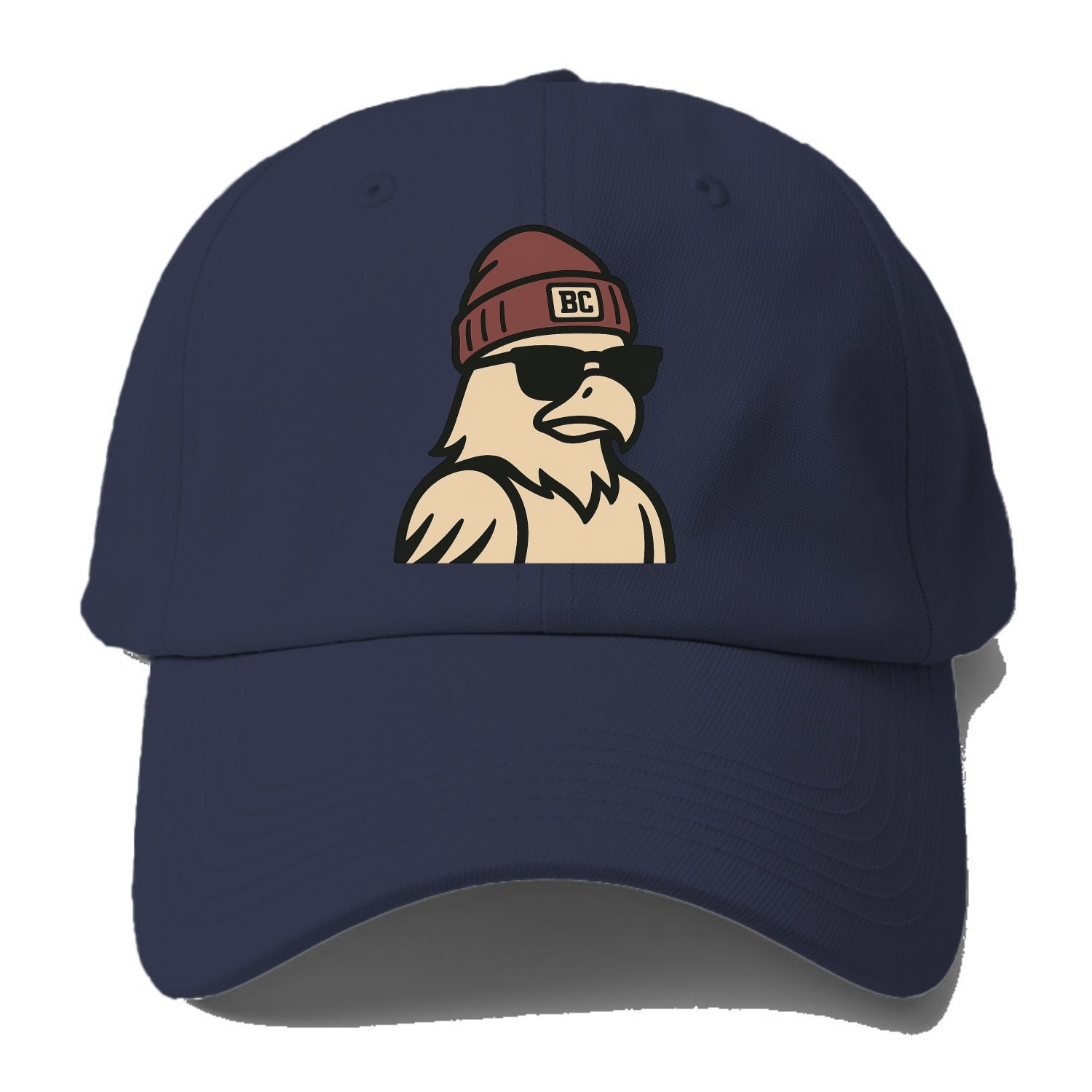 Chestnut Hill Eagle wearing Boston College beanie with BC patch - Baseball Cap For Big Heads - Twilight Navy(Blue)
