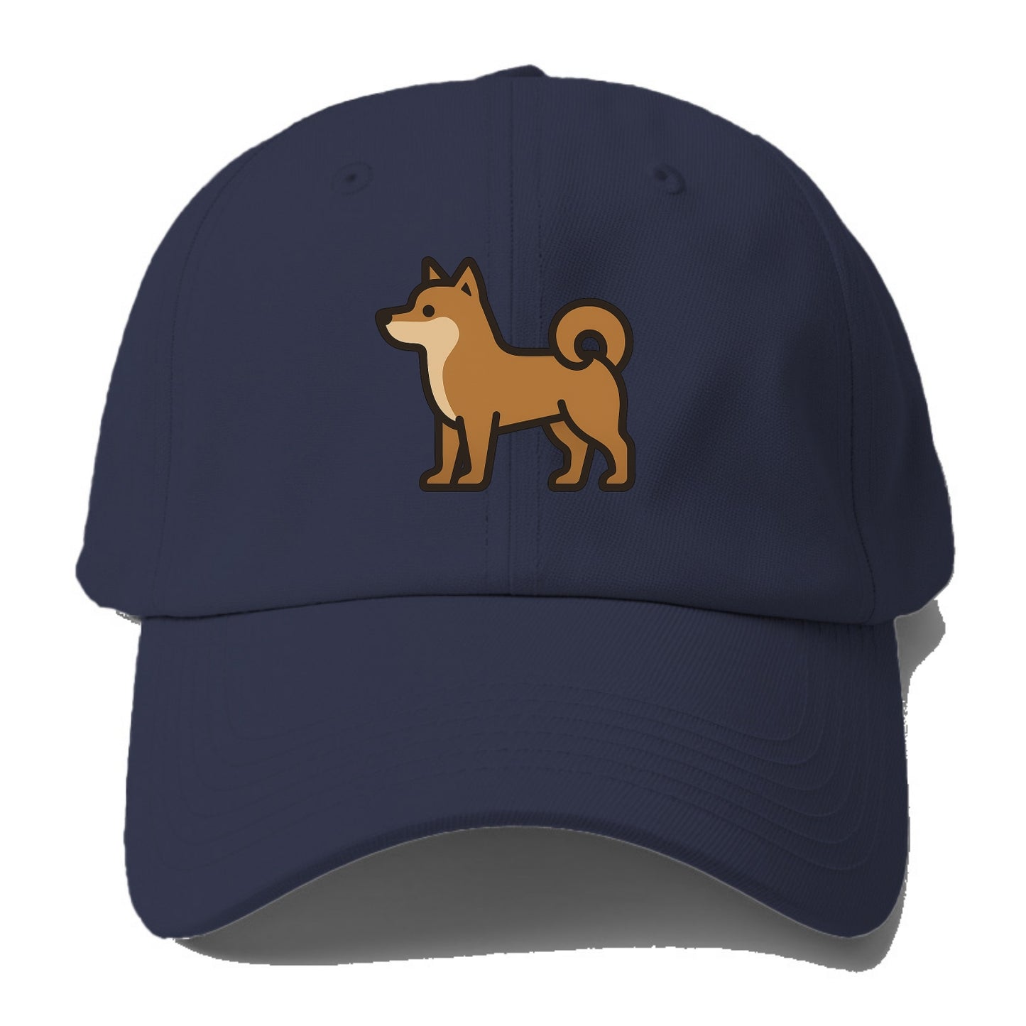 Shiba Inu - Red sesame flat side profile - Baseball Cap - Twilight Navy(Blue)