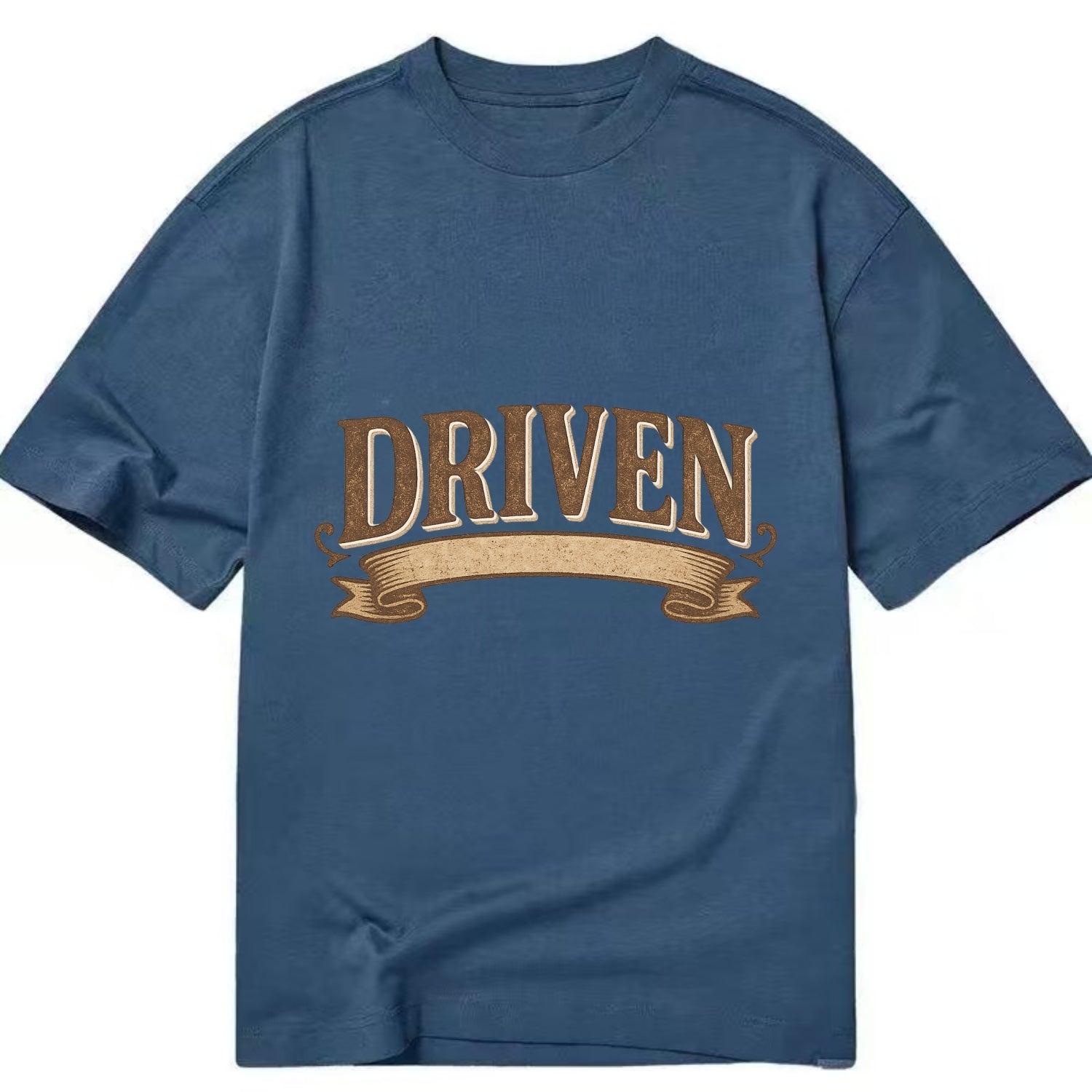 Bold typography design - "DRIVEN" - motivated, focused on goals - Classic T-shirt - Twilight Navy(Blue)