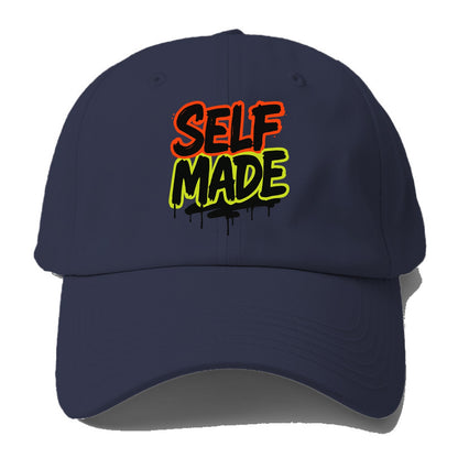 Bold typography design - "SELF MADE" - built from nothing, earned - Baseball Cap For Big Heads - Twilight Navy(Blue)