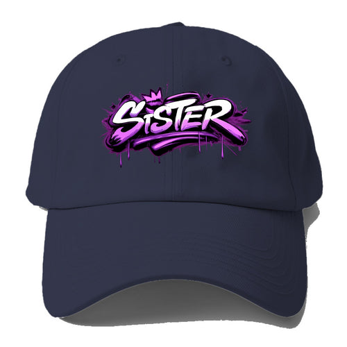 Bold typography design - SISTER - female bond, sisterhood - Baseball Cap For Big Heads