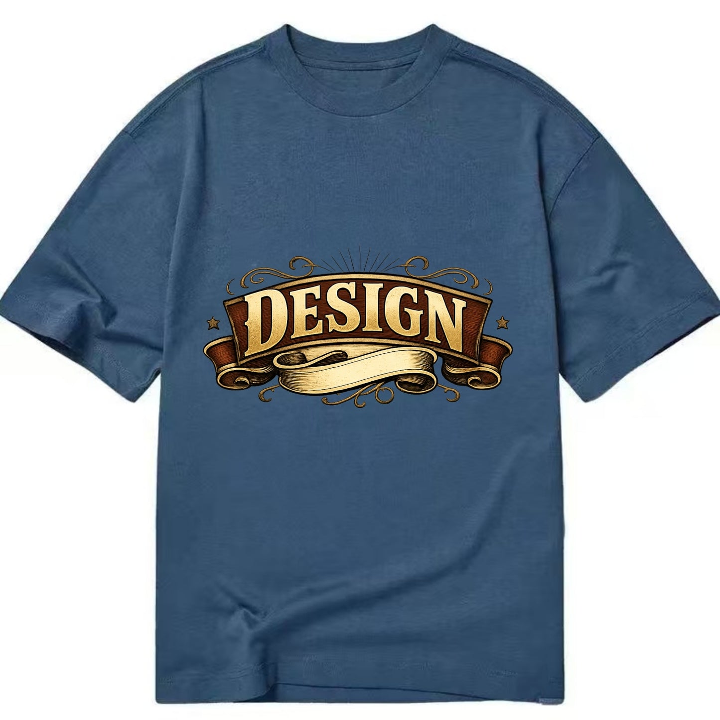 Bold typography design - "DESIGN" - intentional creation, aesthetic planning - Classic T-shirt - Twilight Navy(Blue)