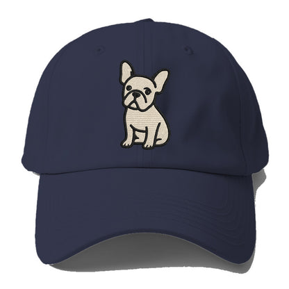 French Bulldog - Head tilt one ear up - Baseball Cap - Twilight Navy(Blue)