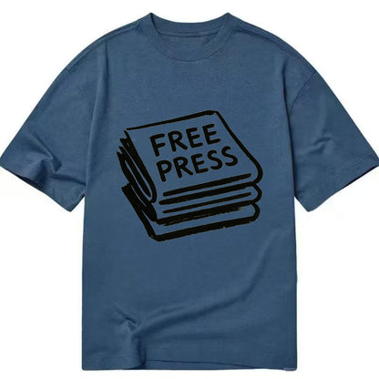 Stack of newspapers - free press bold ink brushstrokes - Classic T-shirt - Twilight Navy(Blue)