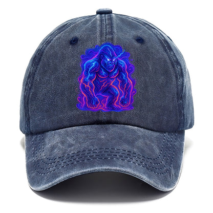 Mighty gorilla with electricity flowing through defined muscles, lightning bolt - Classic Cap - Twilight Navy(Blue)