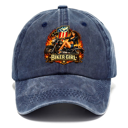 Vintage Biker Pin Up - Classic Cap - Twilight Navy(Blue)