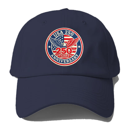Usa 250th Anniversary Eagle - Baseball Cap For Big Heads - Twilight Navy(Blue)