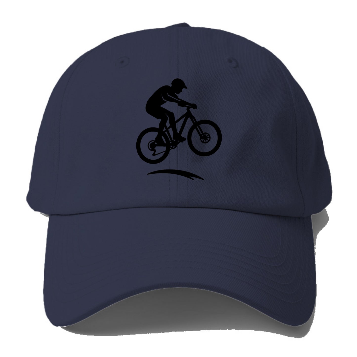 Mountain biker catching air - Baseball Cap - Twilight Navy(Blue)