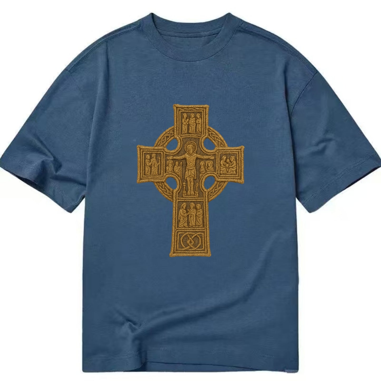 Monasterboice Cross - Classic T-shirt - Twilight Navy(Blue)