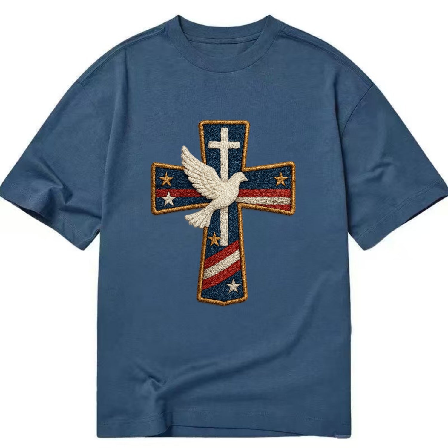Dove and Cross  - Classic T-shirt - Twilight Navy(Blue)