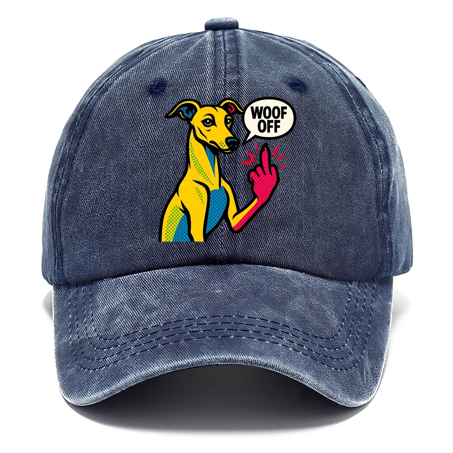 Whippet sleek athletic greyhound-like, elegant long paw giving sass - Classic Cap - Twilight Navy(Blue)