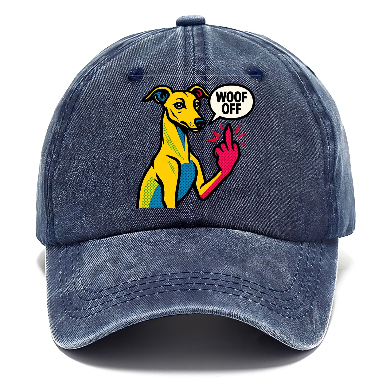 Whippet sleek athletic greyhound-like, elegant long paw giving sass - Classic Cap - Twilight Navy(Blue)