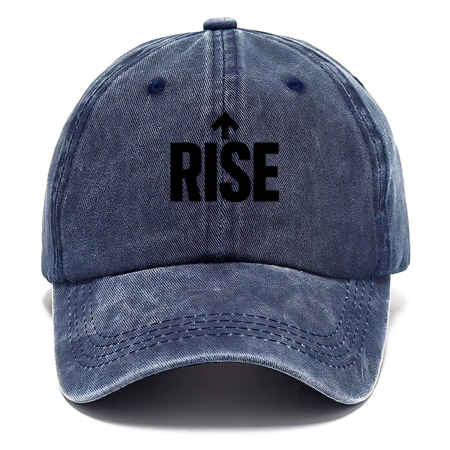 Bold typography design - "RISE" - getting up, ascending, elevating - Classic Cap - Twilight Navy(Blue)