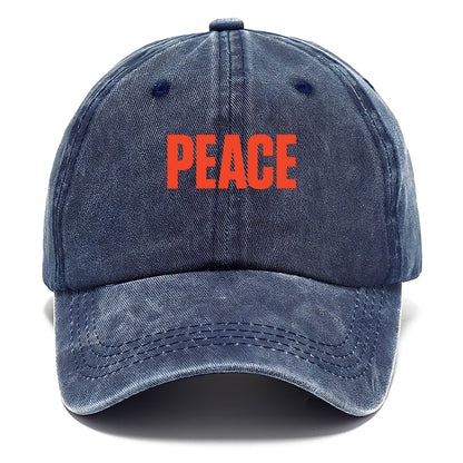 Bold typography design - "PEACE" - inner calm, tranquility, serenity - Classic Cap - Twilight Navy(Blue)