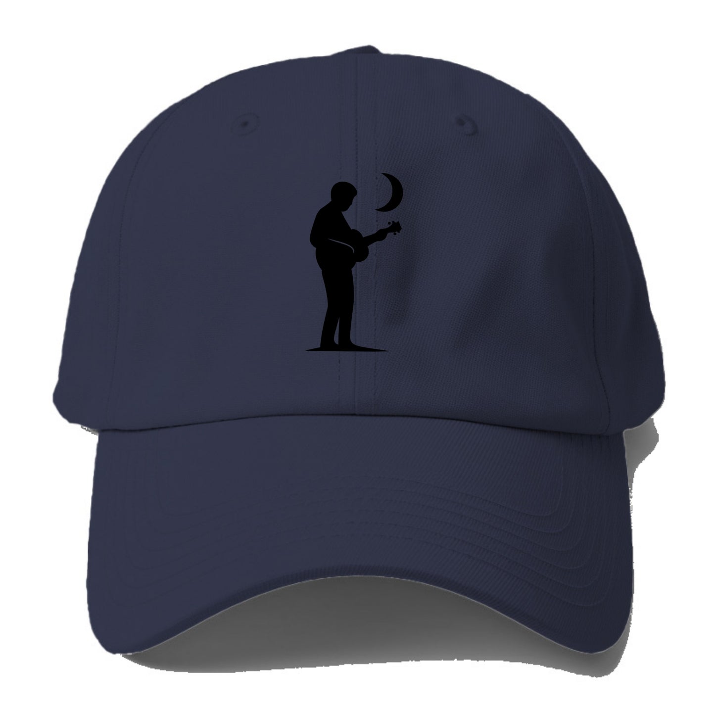 Guitarist playing acoustic under moonlight - Baseball Cap - Twilight Navy(Blue)
