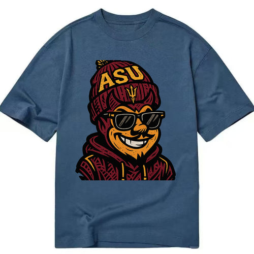 Tempe Sparky wearing Arizona State beanie with fork patch - Classic T-shirt