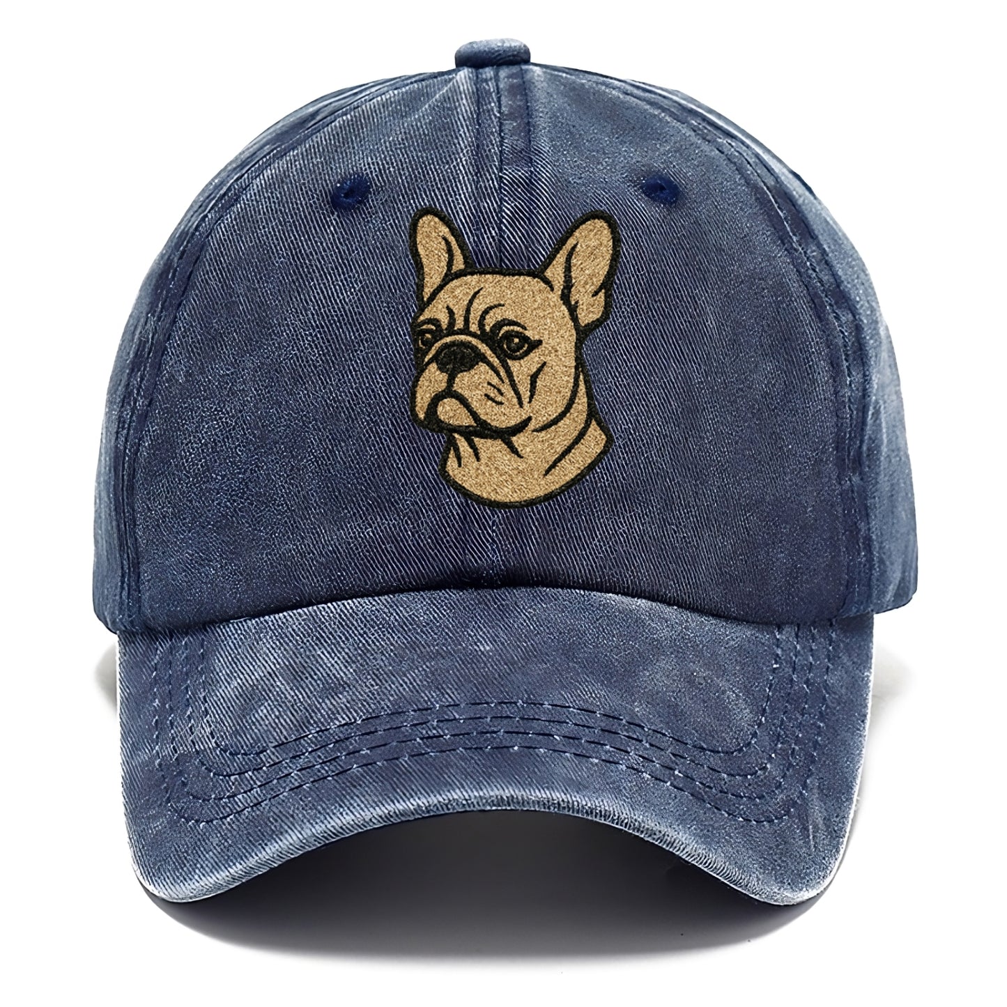 French Bulldog Cream Colored Professional Design Classic Cap - Twilight Navy(Blue)