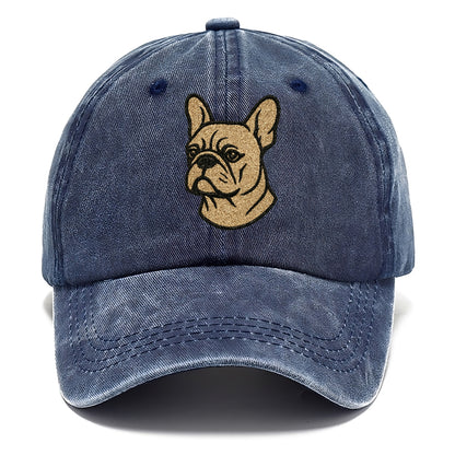 French Bulldog Cream Colored Professional Design Classic Cap - Twilight Navy(Blue)