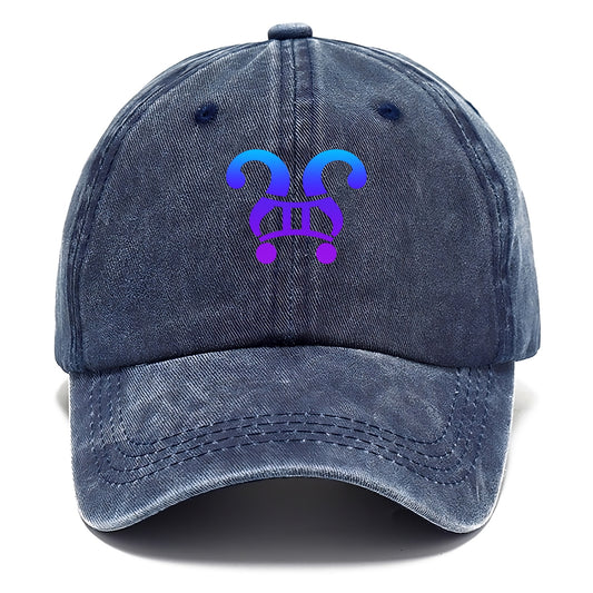 CURIOUS TWINS | Twin question marks | Endless curiosity | Seeking answers | - Classic Cap - Twilight Navy(Blue)