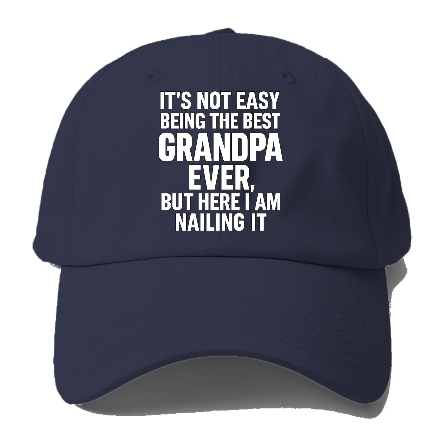 It's not easy being the best GRANDMA ever, but here I am nailing it - Baseball Cap For Big Heads - Twilight Navy(Blue)