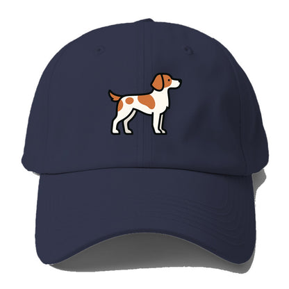 Brittany Spaniel - Orange and white flat side profile - Baseball Cap For Big Heads - Twilight Navy(Blue)