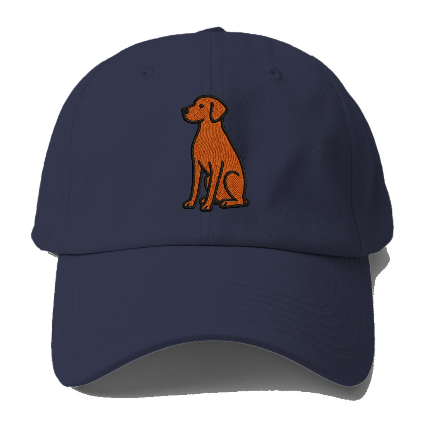 Vizsla - Rust colored sitting pose - Bas Baseball Cap For Big Heads - Twilight Navy(Blue)