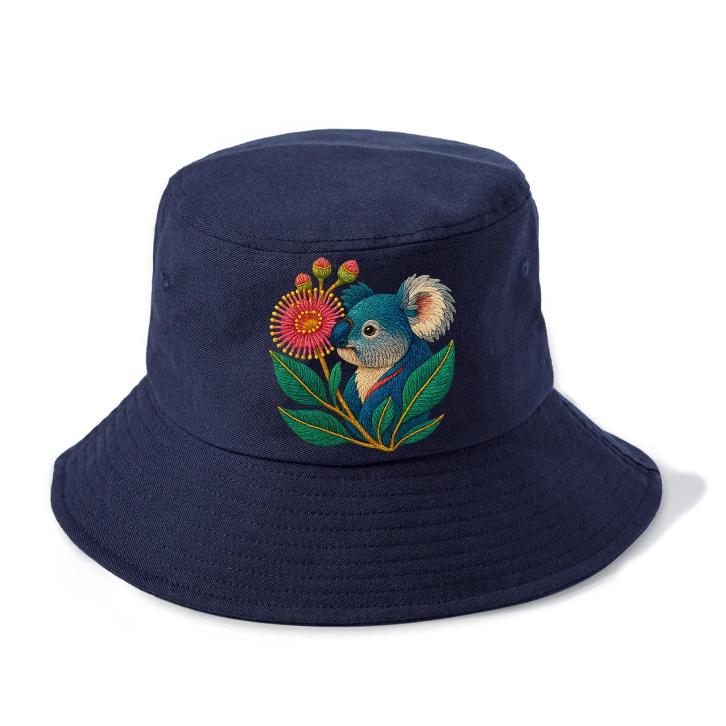 Koala Eucalyptus Bloom - Bucket Hat - Twilight Navy(Blue)