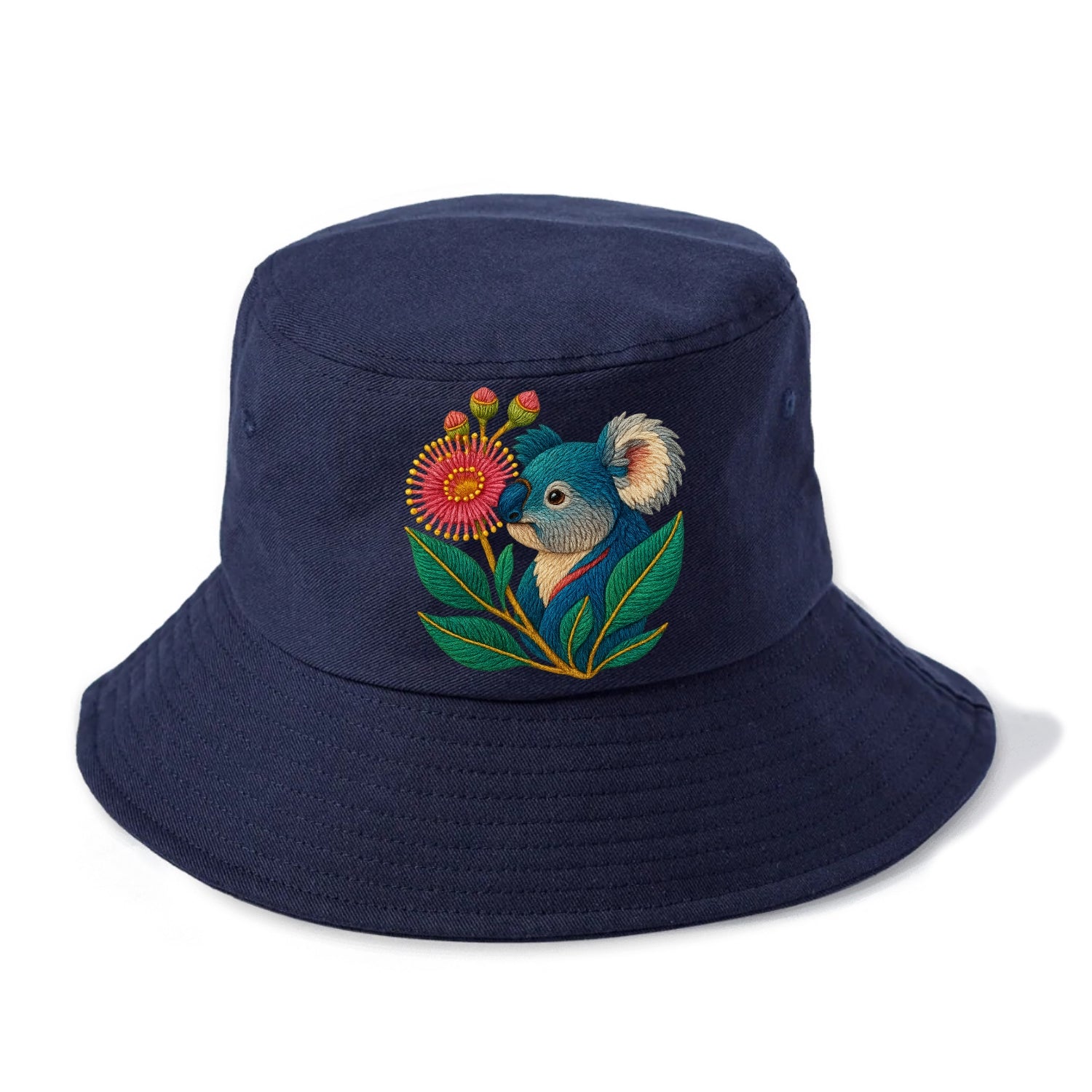 Koala Eucalyptus Bloom - Bucket Hat - Twilight Navy(Blue)