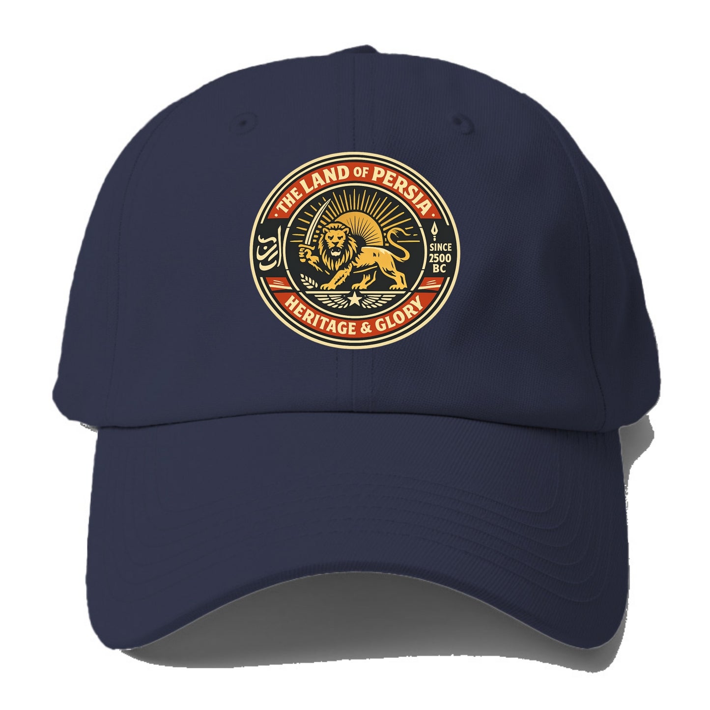 Iranian Heritage Emblem - Baseball Cap For Big Heads - Twilight Navy(Blue)