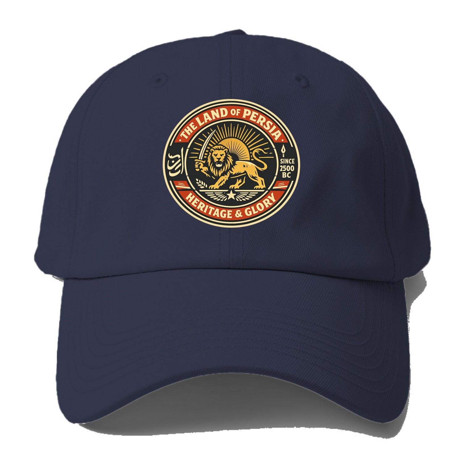 Iranian Heritage Emblem - Baseball Cap For Big Heads - Twilight Navy(Blue)