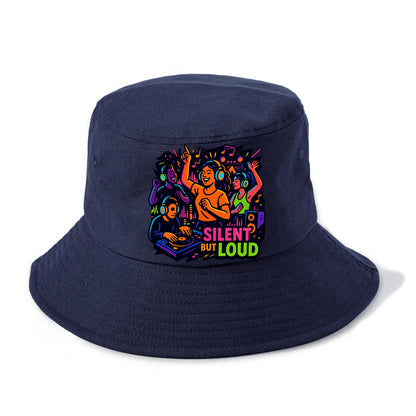 Silent disco dancers with glowing headphones - "Silent But Loud" - unique concert - Bucket Hat - Twilight Navy(Blue)
